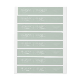 Elegante Sage mit weißer Moderne und Script Hochze