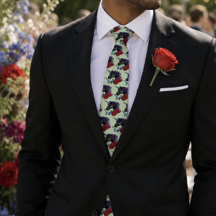 Elegante Sage-Schwarze-Einhorn-Blumen-Fantasie-Hoc Krawatte