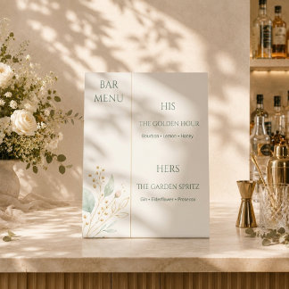 Elegante Salbeigrün-Gold-Botanik-Seine-und-Ihre-Ho Sockelschild
