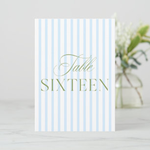 Elegante Salbeigrün- und Blaue Hochzeit 16 Tischnu Einladung