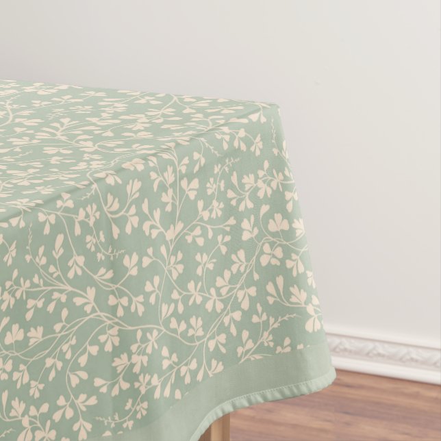 Elegante Salbeigrüne Botanik Tischdecke (Beispiel)