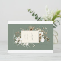 Elegante Salbeigrüne Florale Dankeskarten-Postkart