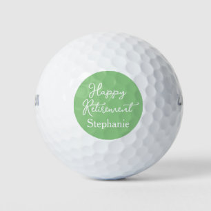 Elegante Salbeigrüne Happy-Ruhestand-Party Golfball