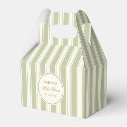 Elegante Salbeigrüne klassische Babyparty Geschenkschachtel