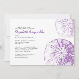Elegante Sand-Dollar-Brautparty-Einladungen Einladung