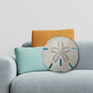 Elegante Sand-Dollar-Strand-Dekoration Rundes Kissen