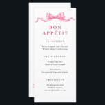 Elegante, sanfte, rosa, handgezeichnete Bow-Hochze Menükarte<br><div class="desc">Wenn Sie Hilfe oder passende Artikel benötigen,  kontaktieren Sie mich bitte.</div>