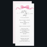Elegante, sanfte, rosa, handgezeichnete Bow-Hochze Menükarte<br><div class="desc">Wenn Sie Hilfe oder passende Artikel benötigen,  kontaktieren Sie mich bitte.</div>
