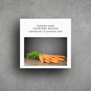 Elegante saubere, persönliche Koch Nutritionist Ca Quadratische Visitenkarte