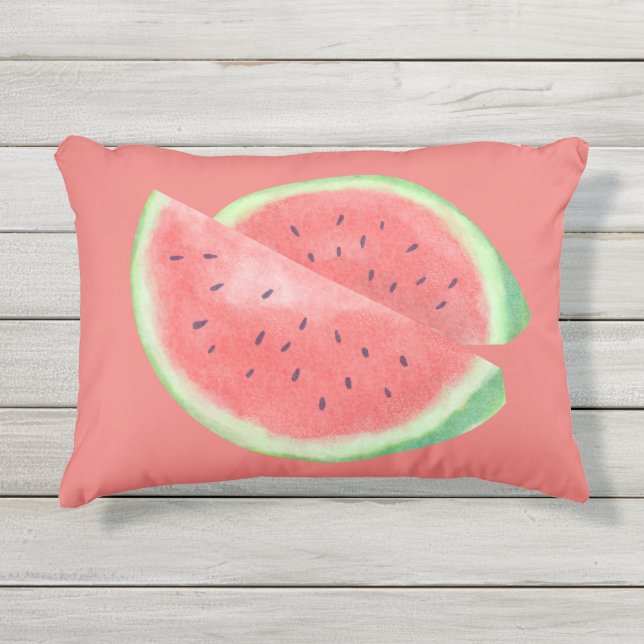 Elégante Saumon Watermelon Coussin extérieur Accen (Devant)