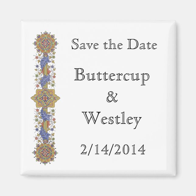 Elegante Save the Date antike Kunstmagnete Magnet (Vorne)