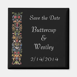 Elegante Save the Date antike Kunstmagnete Magnet