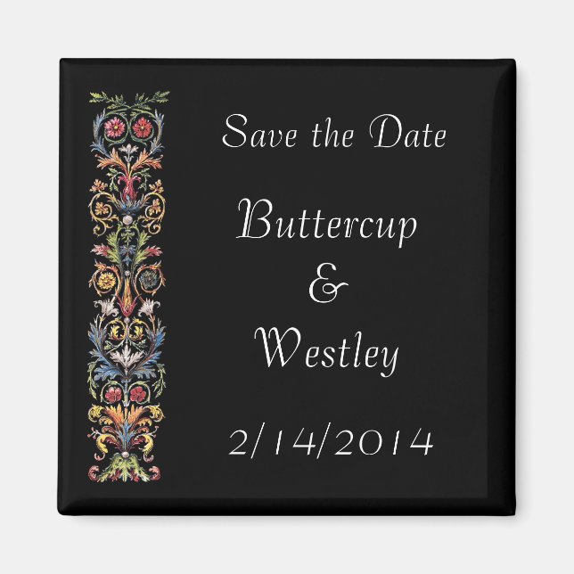 Elegante Save the Date antike Kunstmagnete Magnet (Vorne)