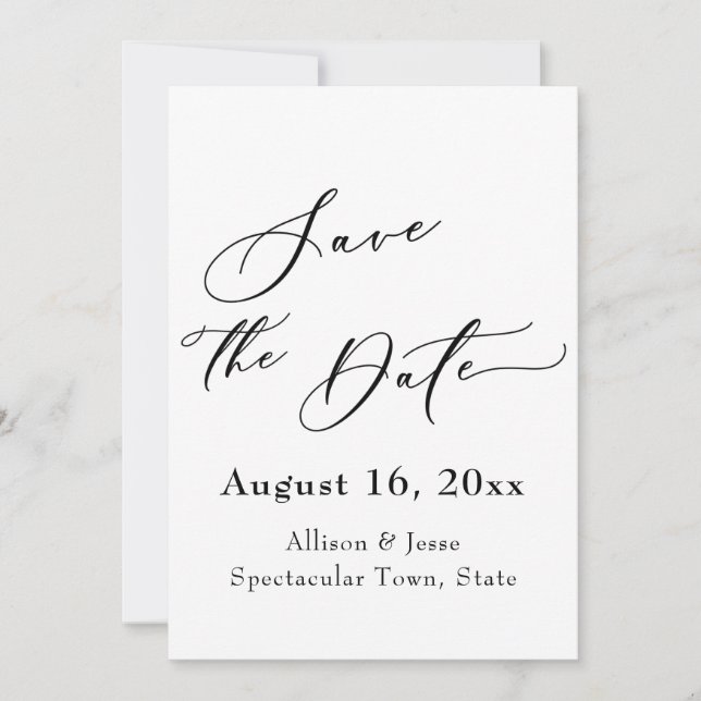 Elegante Save the Date Card Poppies Gold Confetti (Vorderseite)