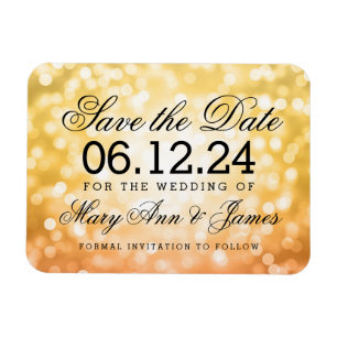 Elegante Save the Date Herbst/Herbst-Glitzer-Leuch Magnet