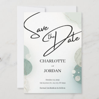 Elegante Save-the-Date-Hochzeits-Einladung Save The Date