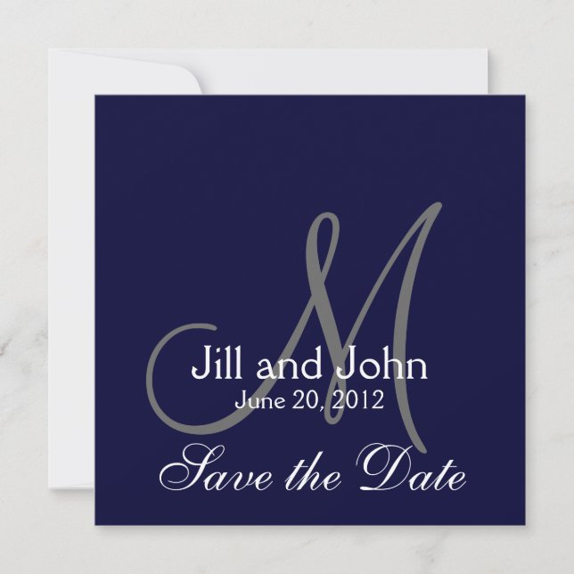 Elegante Save the Date Hochzeitsankündigung der Ma (Vorderseite)