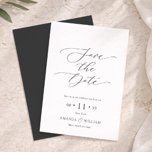 Elegante Save-the-Date-Karte im Schriftzug-Stil Einladung