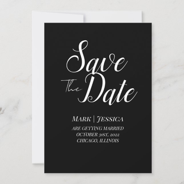 Elegante Save The Date Karte | Minimal Modern (Vorderseite)