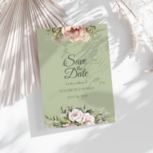Elegante Save-the-Date-Karte mit Pfingstrosen in G