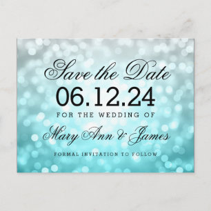Elegante Save the Date Strand Ombre Ankündigungspostkarte