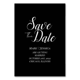 Elegante Save-the-Date-Tischkarte Tischnummer