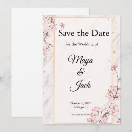 Elegante Save the Dates Einladung