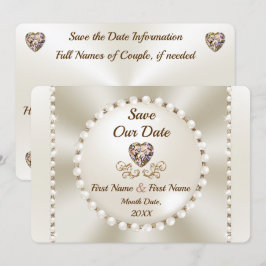 Elegante Save the Dates, Personalisierte Hochzeit Einladung