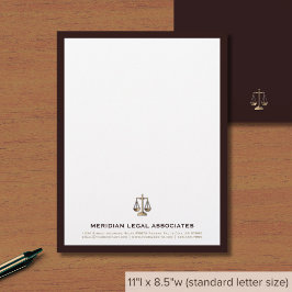 Elegante Scales of Justice Logo Briefbogen