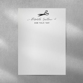 Elegante Schere Friseur Personal Stationery Briefbogen