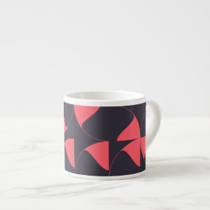 Elegante, schicke, abstrakte kreisförmige geometri espressotasse