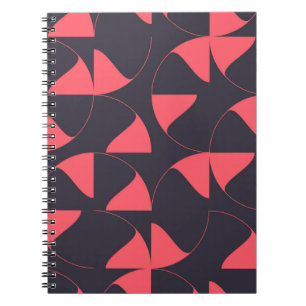 Elegante, schicke, abstrakte kreisförmige geometri notizblock