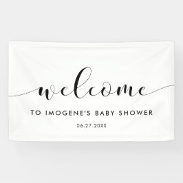 Elegante schicke Babydusche Willkommen Banner