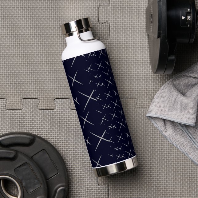 Elegante schicke Blue Black Water Flasche (Fitnessstudio)