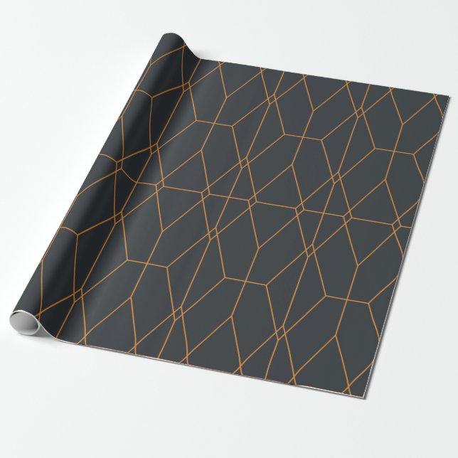 Elegante, schicke, einfache, luxuriöse Linienmuste Geschenkpapier (Ungerollt)