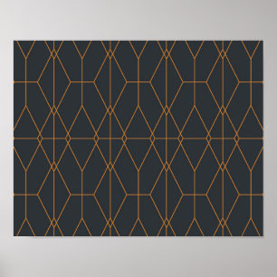 Elegante, schicke, einfache, luxuriöse Linienmuste Poster