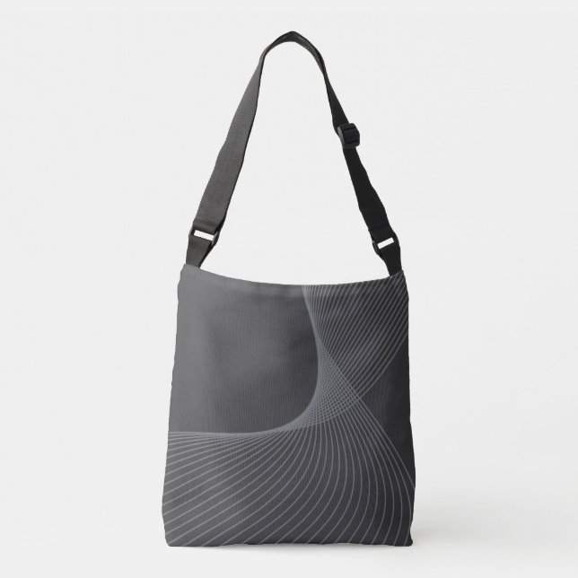 Elegante, schicke, einfache, moderne Grafikmusterk Tragetaschen Mit Langen Trägern (Vorderseite)