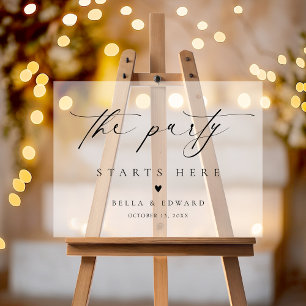 Elegante schicke Hochzeit Begrüßung Akryllisches Z Acrylschild