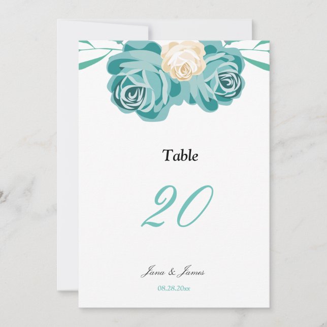 Elegante schicke Hochzeitskarte Watercolor Einladung (Vorderseite)