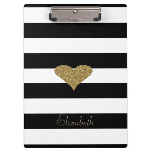 Elegante schicke Imitate Goldene Glitterie Herzstü Klemmbrett
