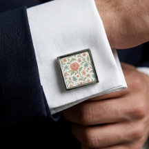 Elegante, schicke Manschettenknöpfe mit floralem K