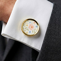 Elegante, schicke Manschettenknöpfe mit pastellfar