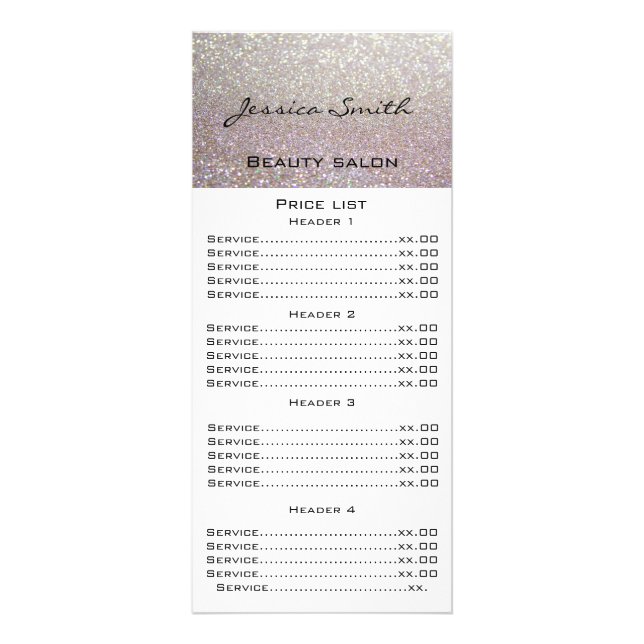 Elegante schicke, moderne Luxus-Imitate glitzern M Werbekarte (Vorne)
