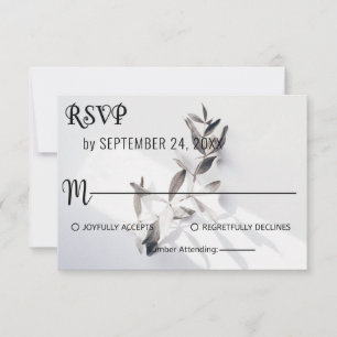 Elegante schicke Rose Blumenkarte UAWG Response Ca RSVP Karte