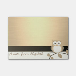 Elegante schicke Stilmädchen, Imitate Gold, Schale Post-it Klebezettel