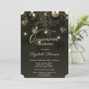 Elegante Schicke Stilvolle Ornamente Quinceañera Einladung