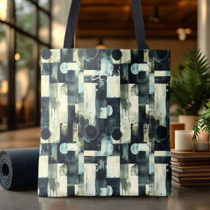Elegante Schieferblaue Abstrakte Tasche Modern