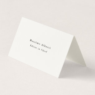 Elegante schlichte moderne Minimalist-Signaturcrem Visitenkarten