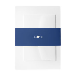 Elegante Schlichte Royal Blue Wedding Einladungsbanderole