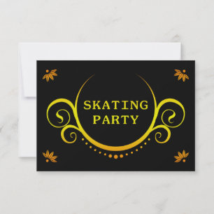 elegante Schlittschuhparty Einladung